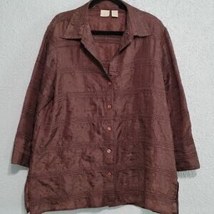 Vintage Studio C Womens Lace Top Size 2X Whimsigoth Goblincore Earth Fairy 70s